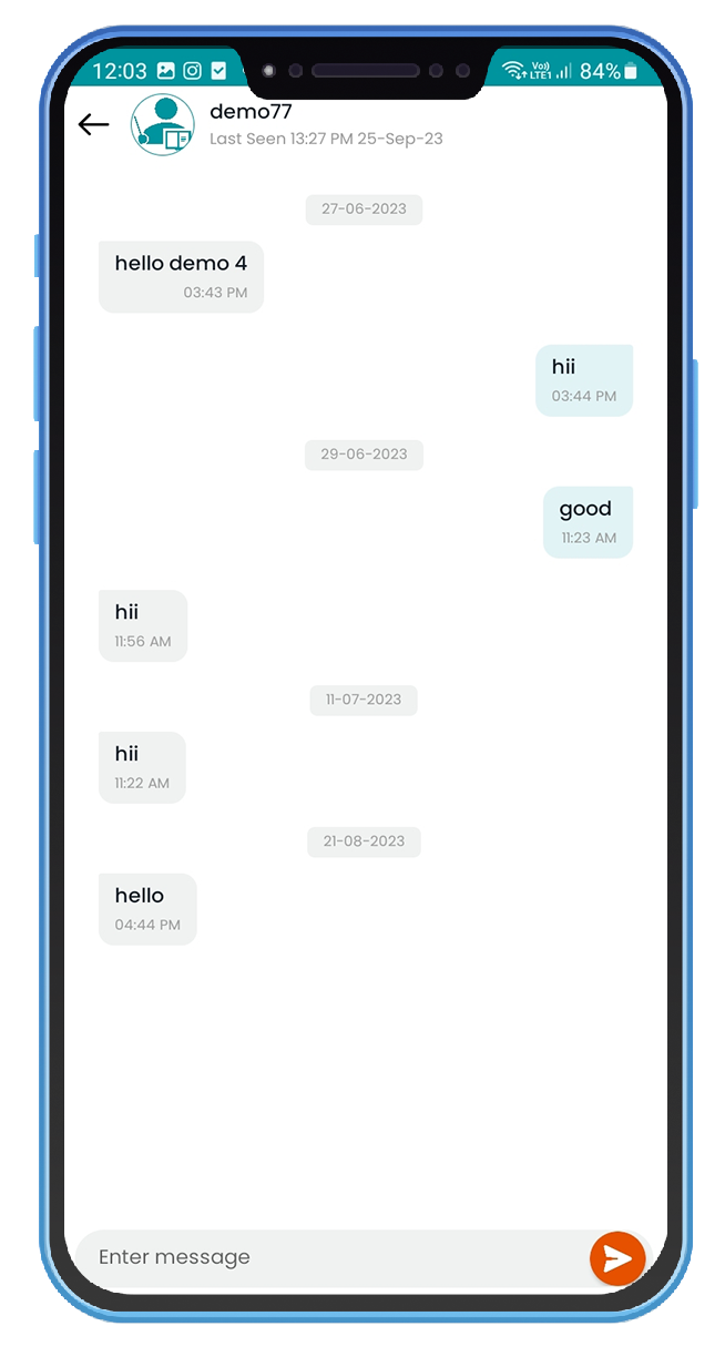 Chat conversation screen